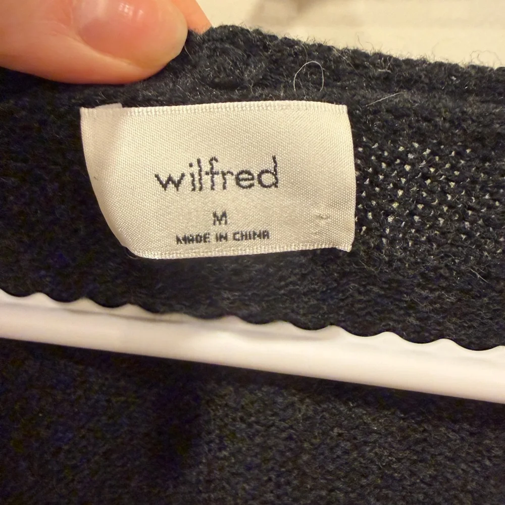 Aritzia Wilfred basque cardigan grey - Picture 3 of 4